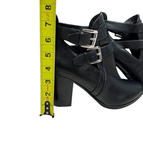 Michael Michael Kors Walden Buckle Leather Heeled Booties Women's size 9.5 - Picture 10 of 12